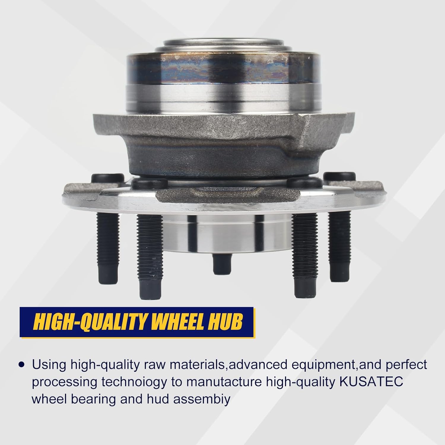 KUSATEC 513190 Front Wheel Bearing and Hub Assembly Compatible with 2005 Chevy Equinox, 2006 Pontiac Torrent, 2002-2007 Saturn Vue, 5 Lug Bolts without ABS