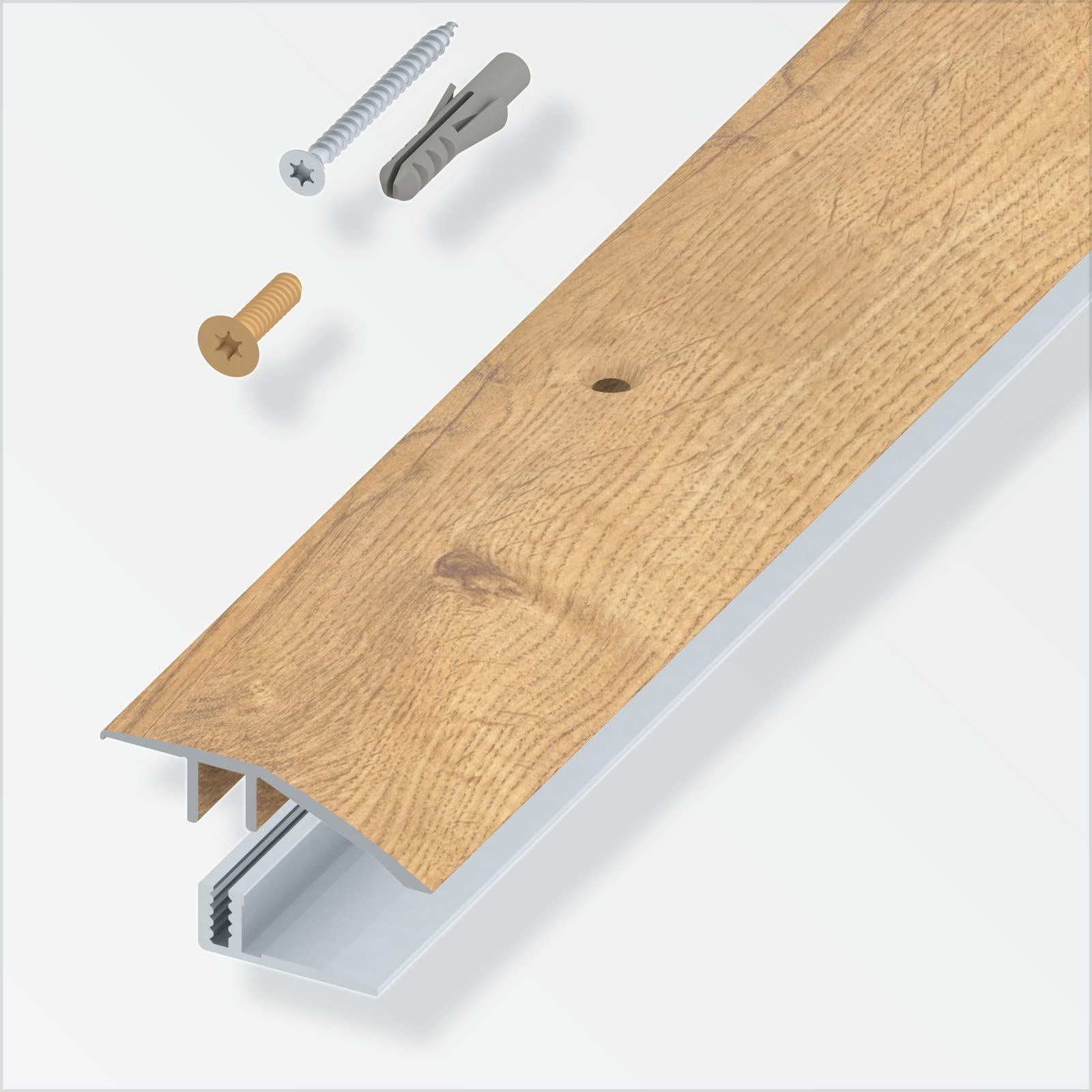 1PEZZO TERMINALE A SCIVOLO X PARQUET ROVERE NATURALE CM.100