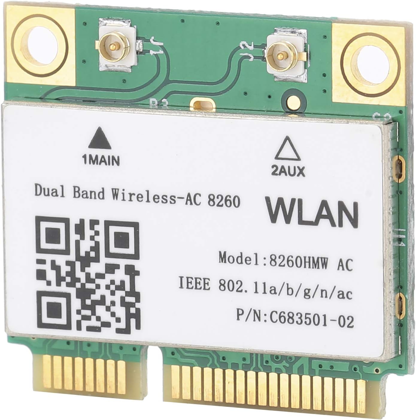 Dilwe PCIE Bluetooth 4.2 Network Card, 8260HMW AC 802.11ac Dual Band Wireless Network Adapter, Double Band Universal Network Device for Win7/8/10, PC Network Accessories
