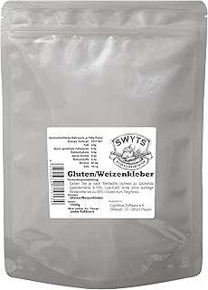 1500g Gluten/Weizenkleber - für bessere Teigstruktur und Low-Carb-Rezepte - Backen und Kochen wie die Profis mit Qualität von von SWYTS - mind. 12 Monate MHD