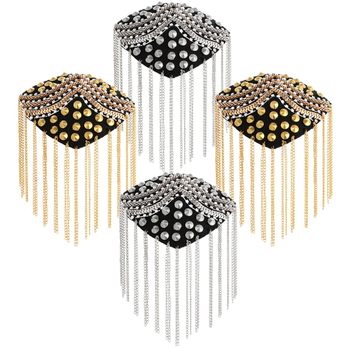 Bijoux appliques pour hommes et femmes au design vintage et finitions drapées