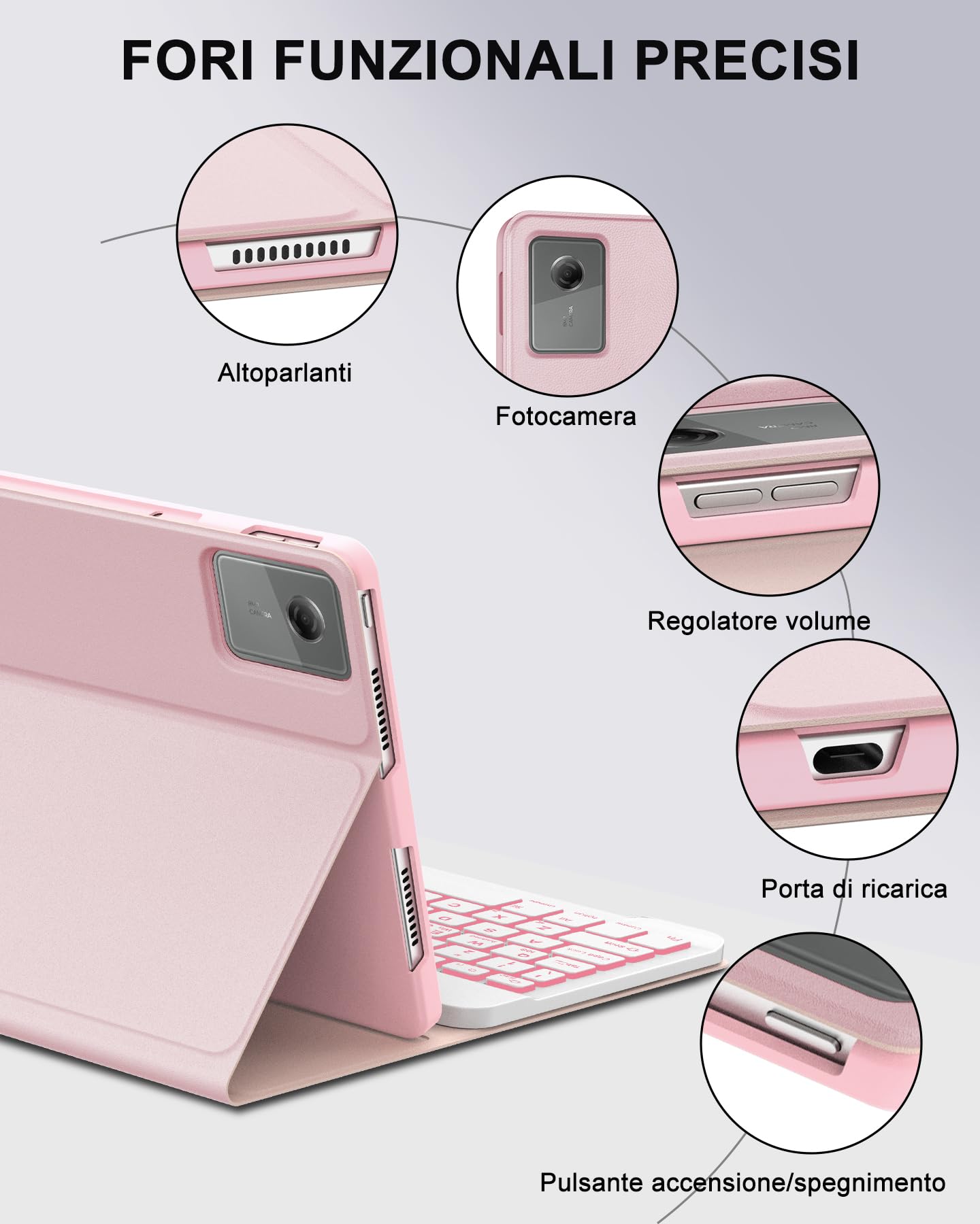 Per Lenovo Idea Tab 11" (2025) Cover Tastiera con RGB Italiana
