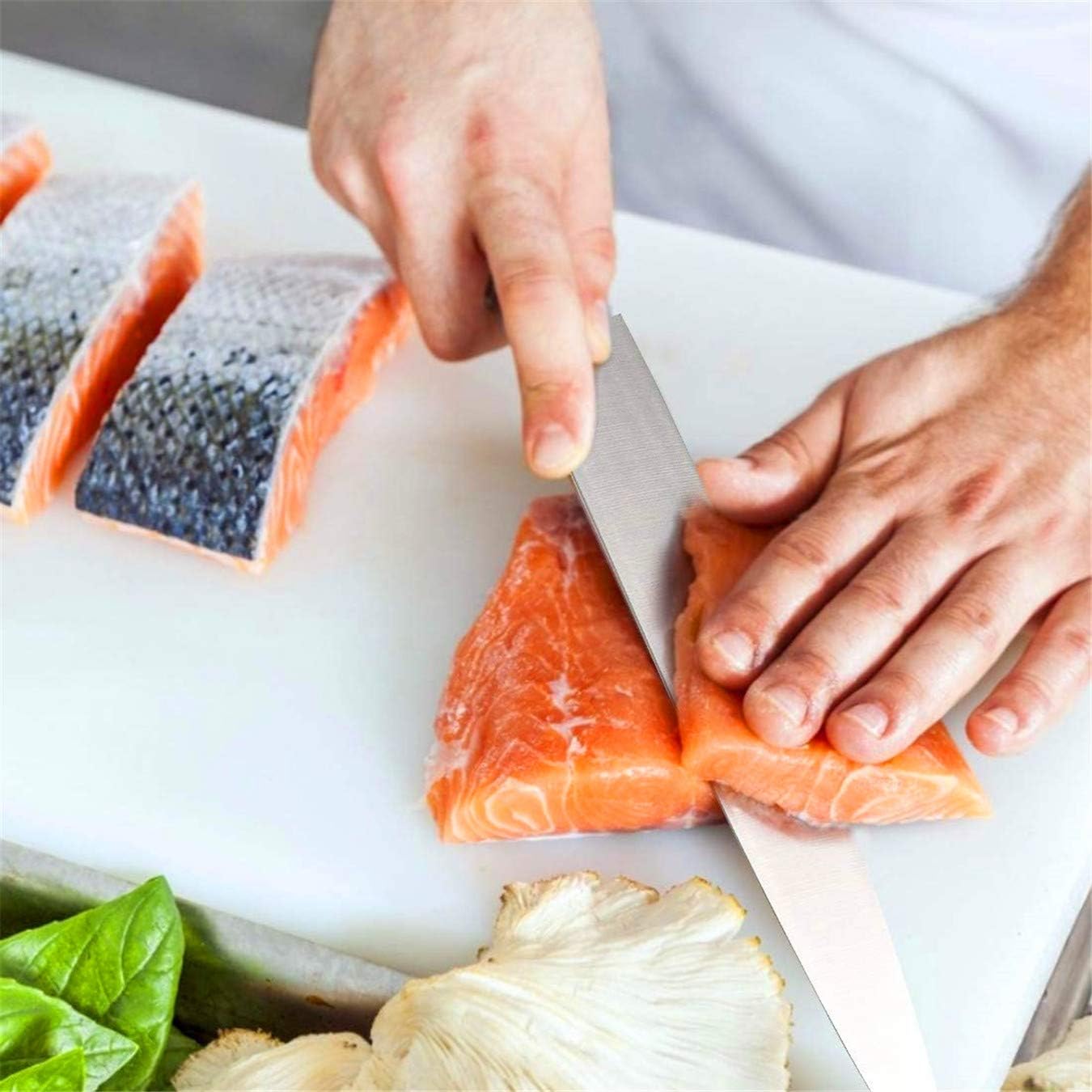 Waterboss,Japanese Sushi Chef Knife Salmon Knife Slicer Razor Sharp Sashimi Watermelon Knives, 5Cr15mov Stainless Steel Sashimi Yanagiba Knife, Maple Handle, 11.8inch (300mm)