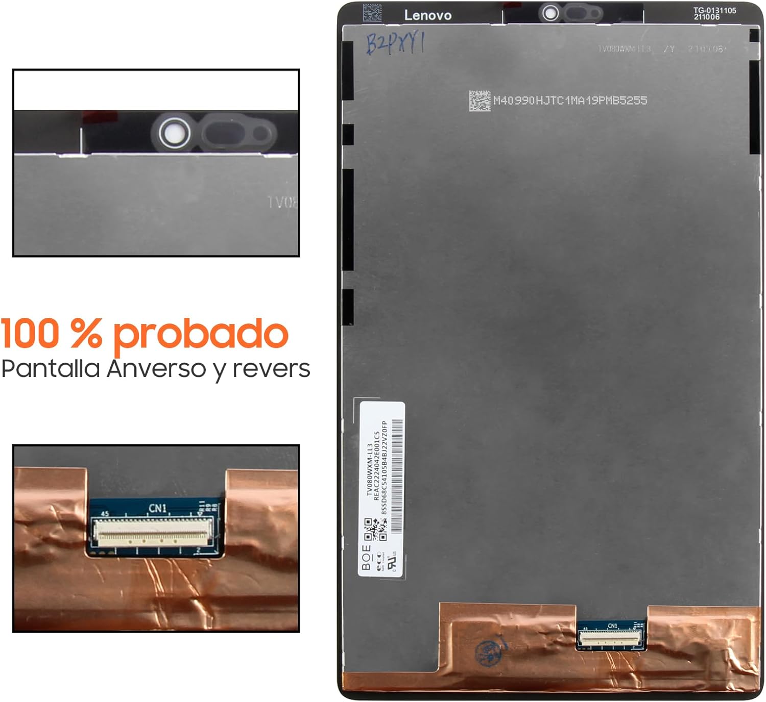 Screen for Lenovo Tab M8 Screen Replacement for Lenovo TB-8505F Tablet LCD Screen TB-8505X,TB-8505FS Touch Display Digitizer Assembly Repair Parts（Black No Frame）