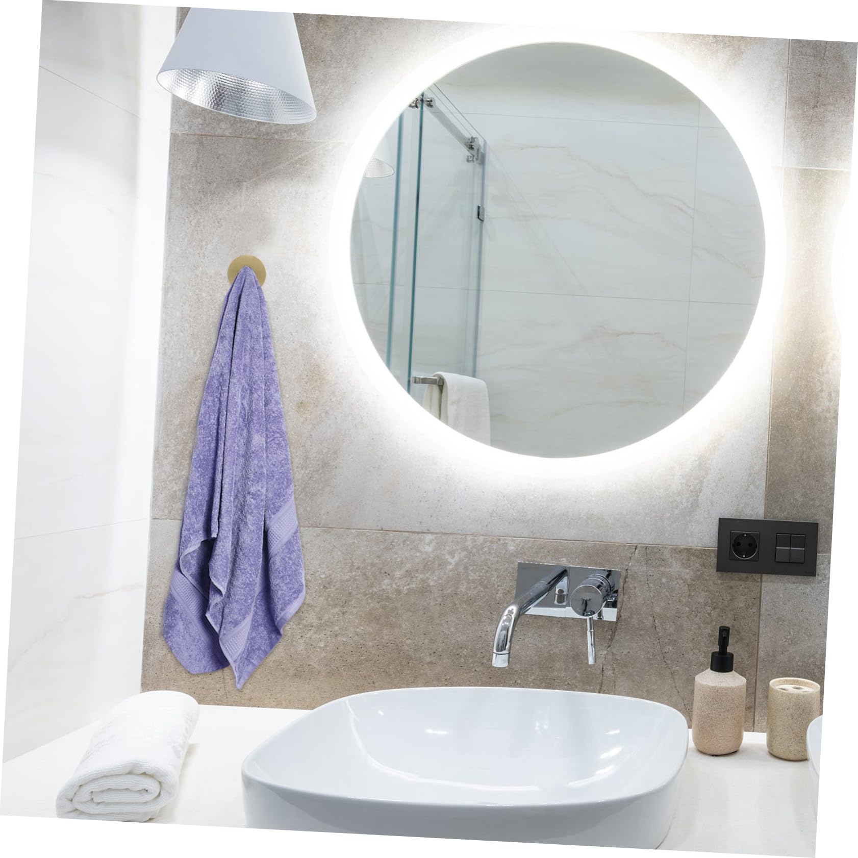 Tofficu Gancho Pegajoso Gancho Adhesivo Resistente Toalleros Para Baño Gancho Para Toallas De Baño Ganchos Para Albornoces Para Baños Acero Inoxidable Golden 4 Piezas X 4