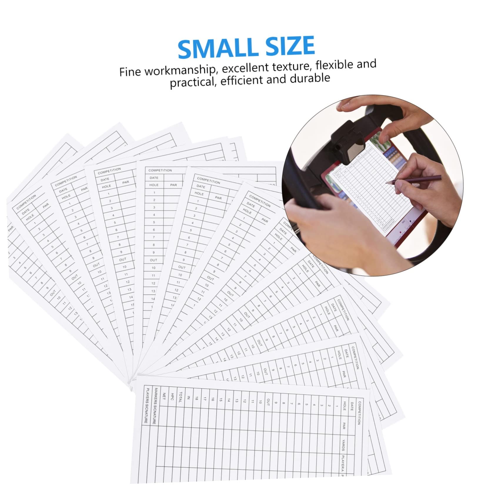 Mipcase 3sets Golf Accessories Notepad Score Paper for Record Score Cards Competition Scorecards 12pcs*3