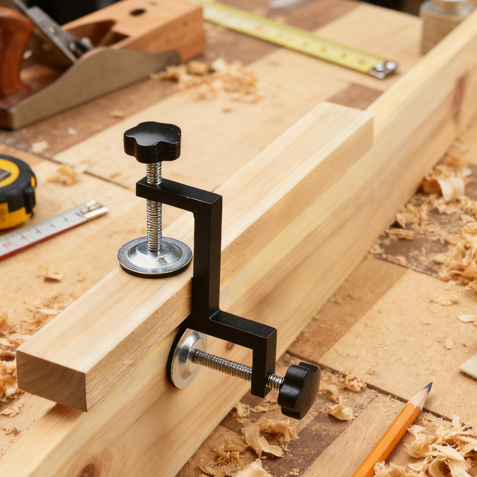 Morsetti a Y Per Lavori In Legno, Morsetto da Tavolo Vite Regolabile, Piccoli C Lavorazione Legno 60 MM, Sgancio Rapido una Mano Lavorazione Legno per Incollare Il Falegnameria Progetti DIY