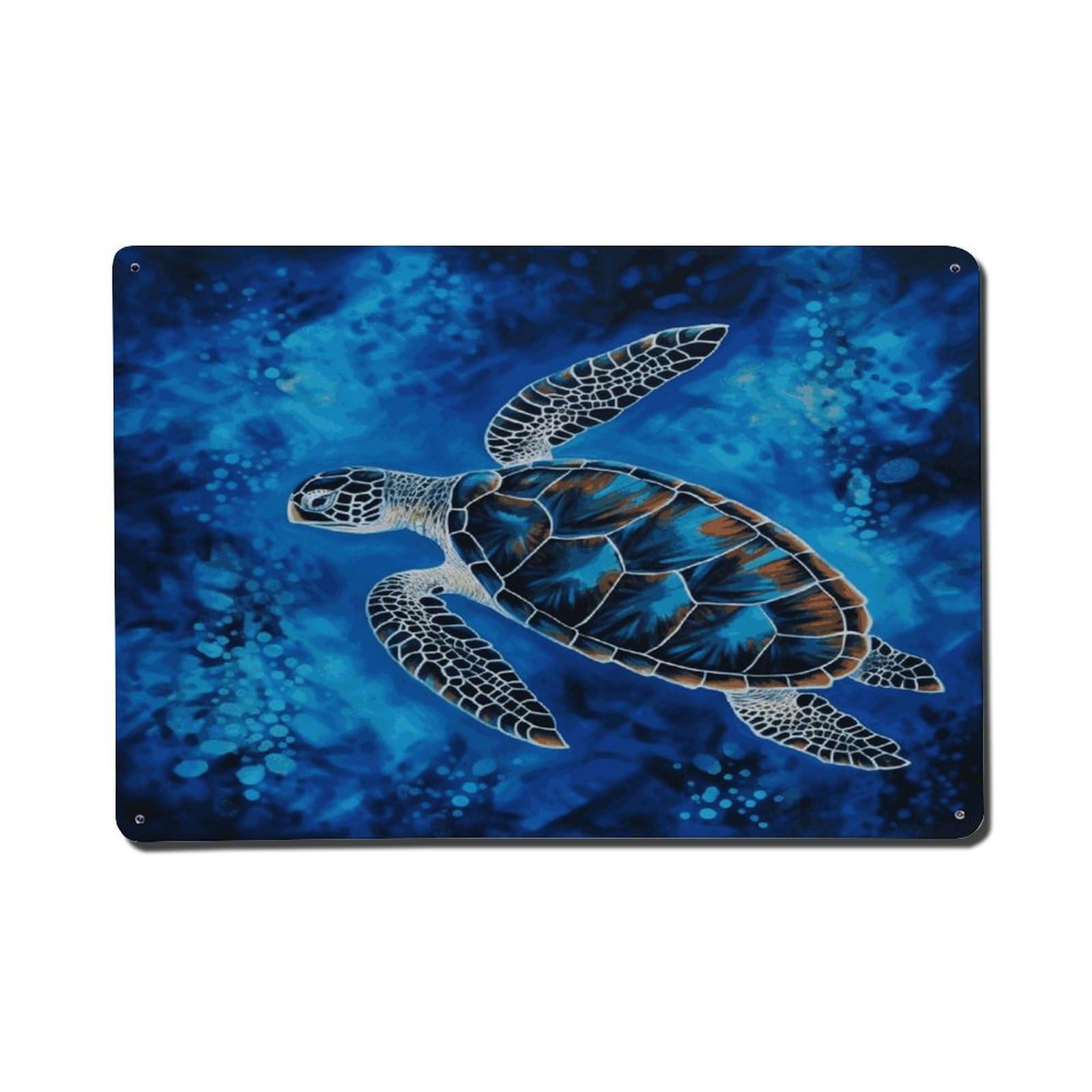 Adfgyerh Style Sea Turtle-Blue Metal Signs Funny, Aluminum Tin Sign Indoor Outdoor Decor, Vintage Signs For Home Office Kitchen Bar Cafe Garden Farmhouse Wall Decor