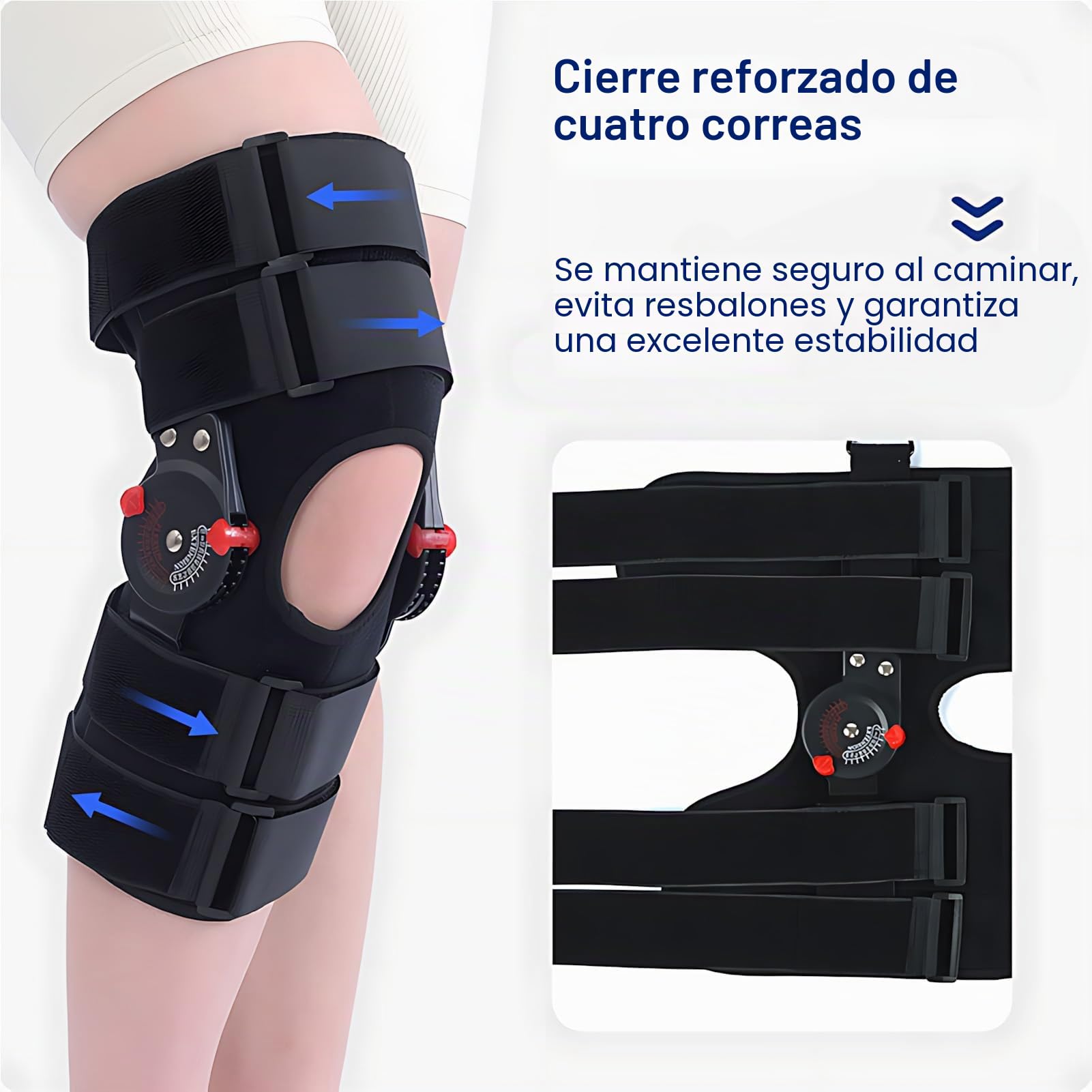 Rodillera Articulada Ajustable – ROM Controlado, Ligera, Soporte Post-Operatorio ACL/Menisco, Unisex Para Pierna Izquierda o Derecha