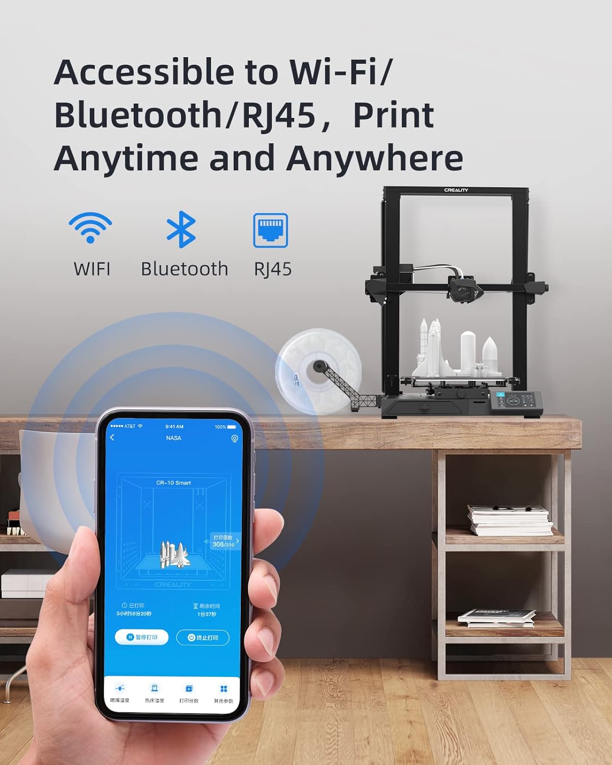 review Creality CR-10 Smart 3D Printer with WiFi Cloud Printing,Auto Bed Leveling,Ultra Silent Board, 4.3inch Full-View Touch Screen, FDM 3D Printers with Large Build Volume 11.81