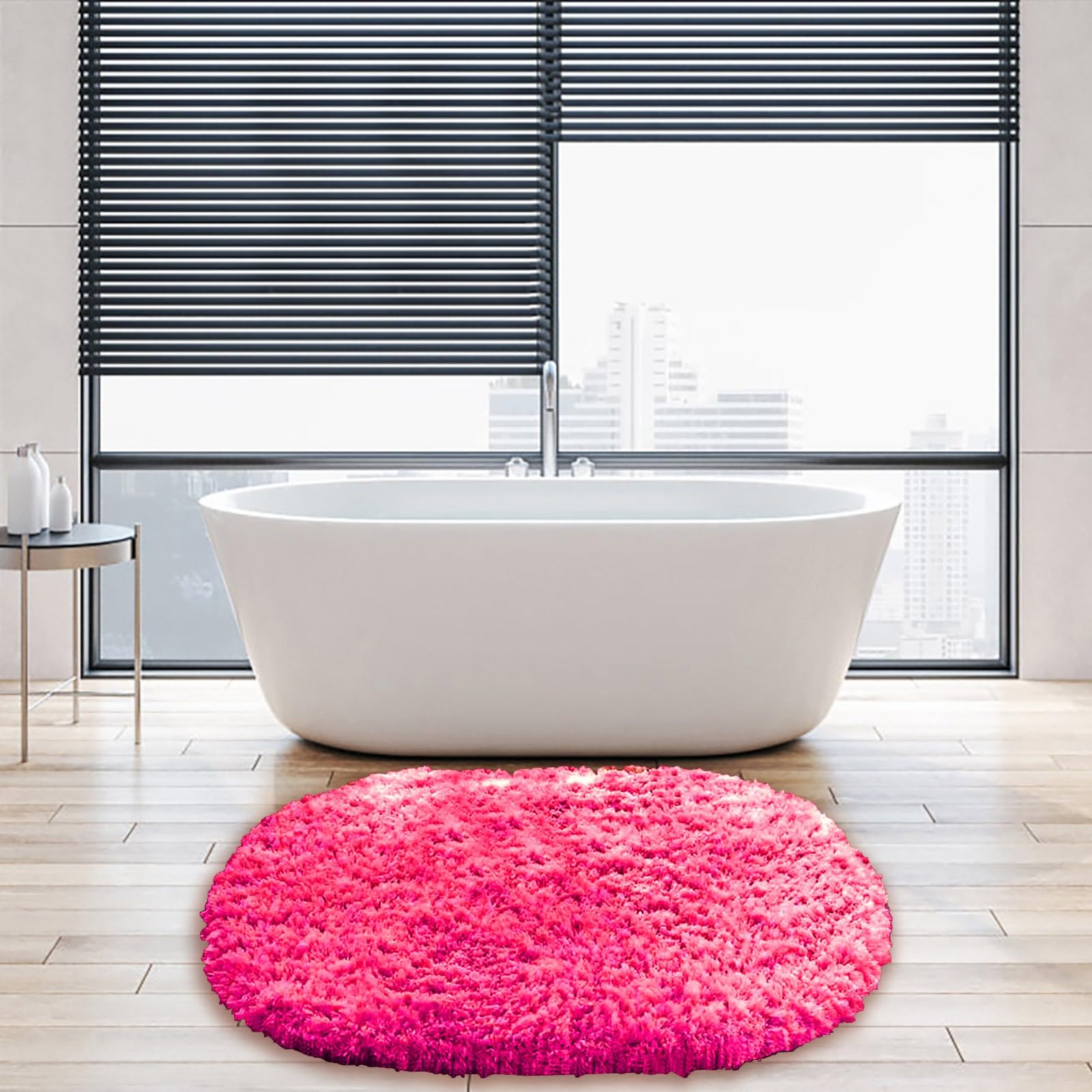 Bathroom Rug 27x18 Inch Extra Soft Non-Slip Shaggy Absorbent Thick Microfiber Washable Bath Rugs Quick Dry Plush Machine