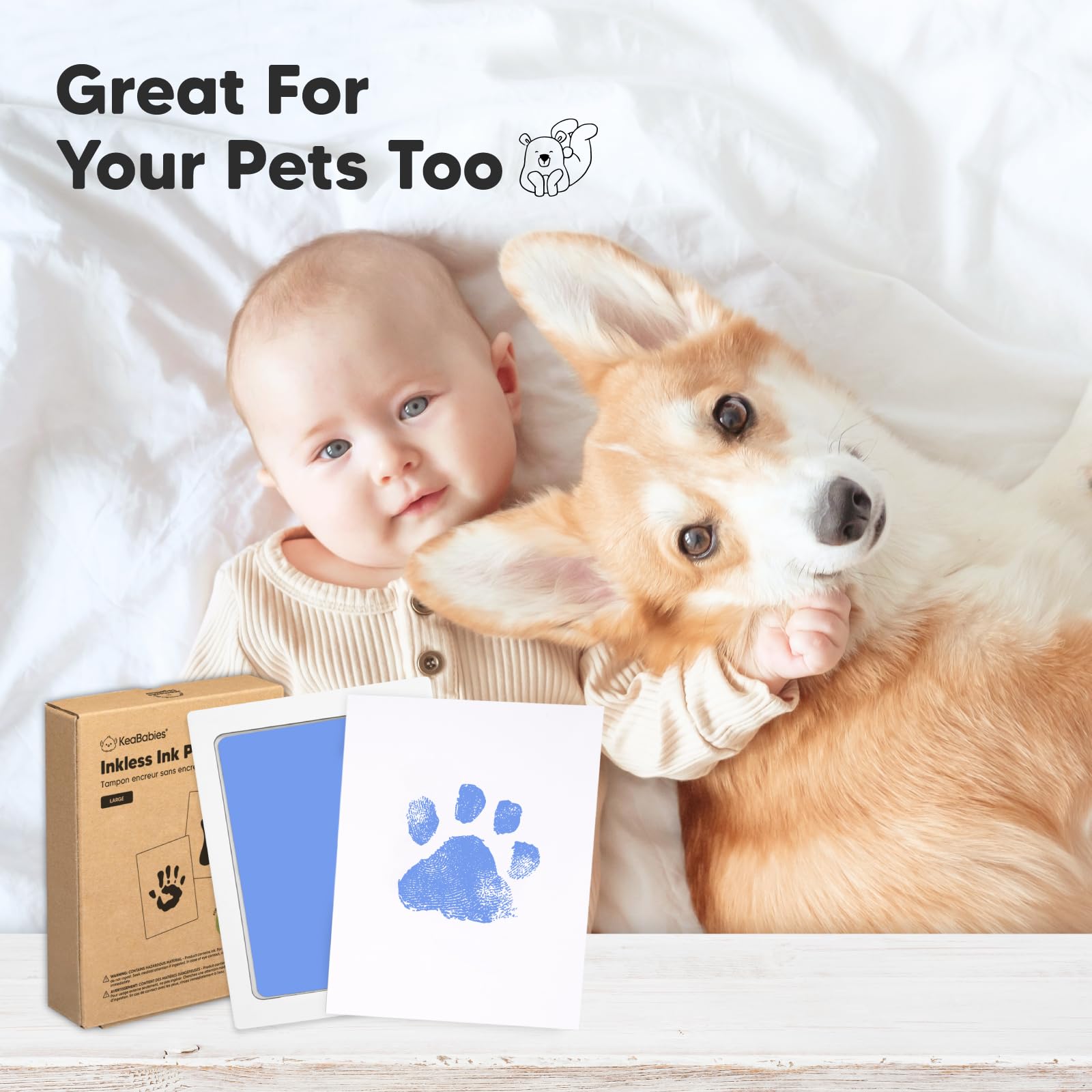 4Pack Inkless Hand And Footprint Kit Ink Pad For Baby Hand And Footprints