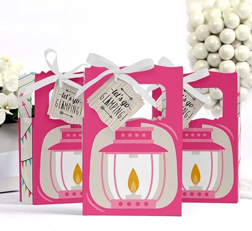 Miniatura 2 de Big Dot of Happiness Let's Go Glamping - Cajas de recuerdo para fiesta de cumpleaños o fiesta de cumpleaños - Juego de 12