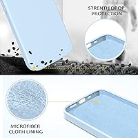 Vista 2 de Telaso Funda compatible con iPhone 13, silicona líquida de gel suave para iPhone 13, funda delgada con forro de microfibra a prueba de golpes, Azul