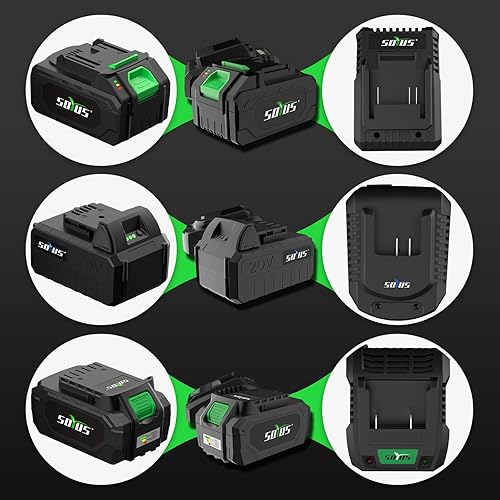 Miniatura 4 de SOYUS Batería de reemplazo de litio 4.0Ah, batería recargable de la capacidad grande 20V con la exhibición del poder