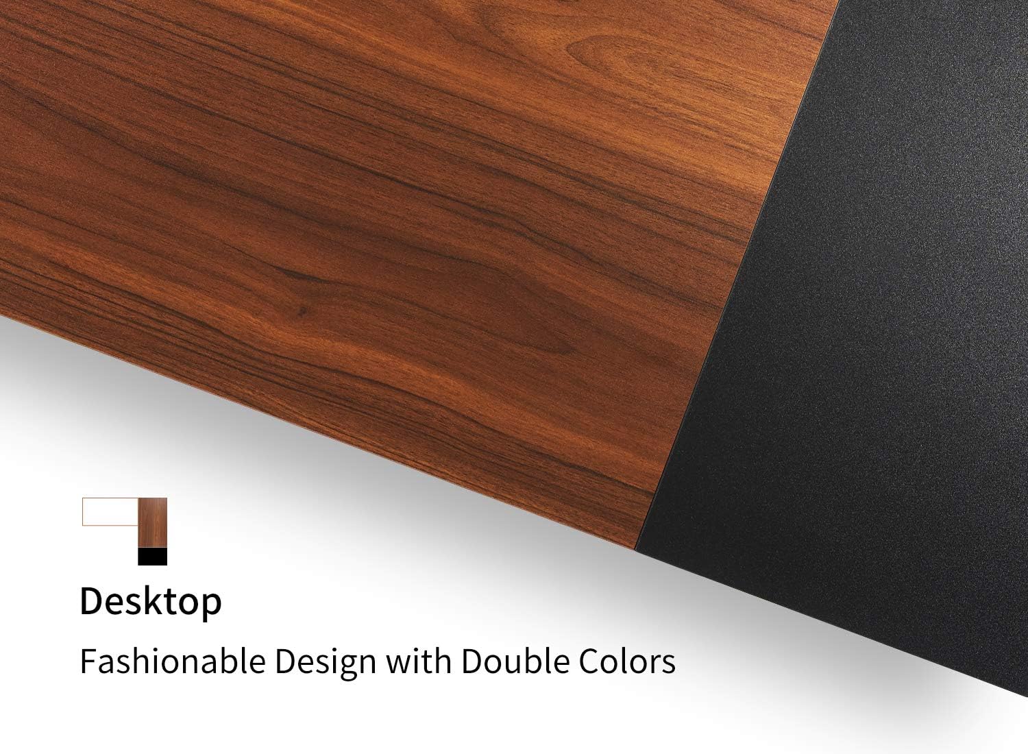 CubiCubi L Shape Computer Desk with Storage Shelf Study Writing Table for Home Office, Modern Simple Style PC Desk, Black Metal Frame: Kitchen & Dining