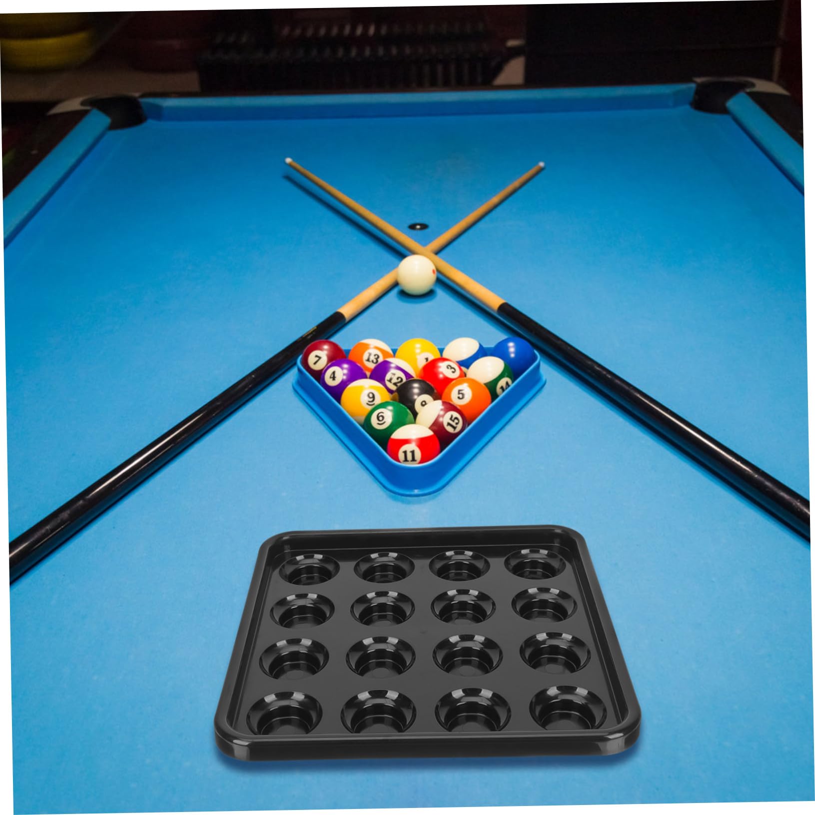 ibasenice Billiard Ball Tray Organizing Bin Snooker Ball Storage Plastic Pool Table Accessory