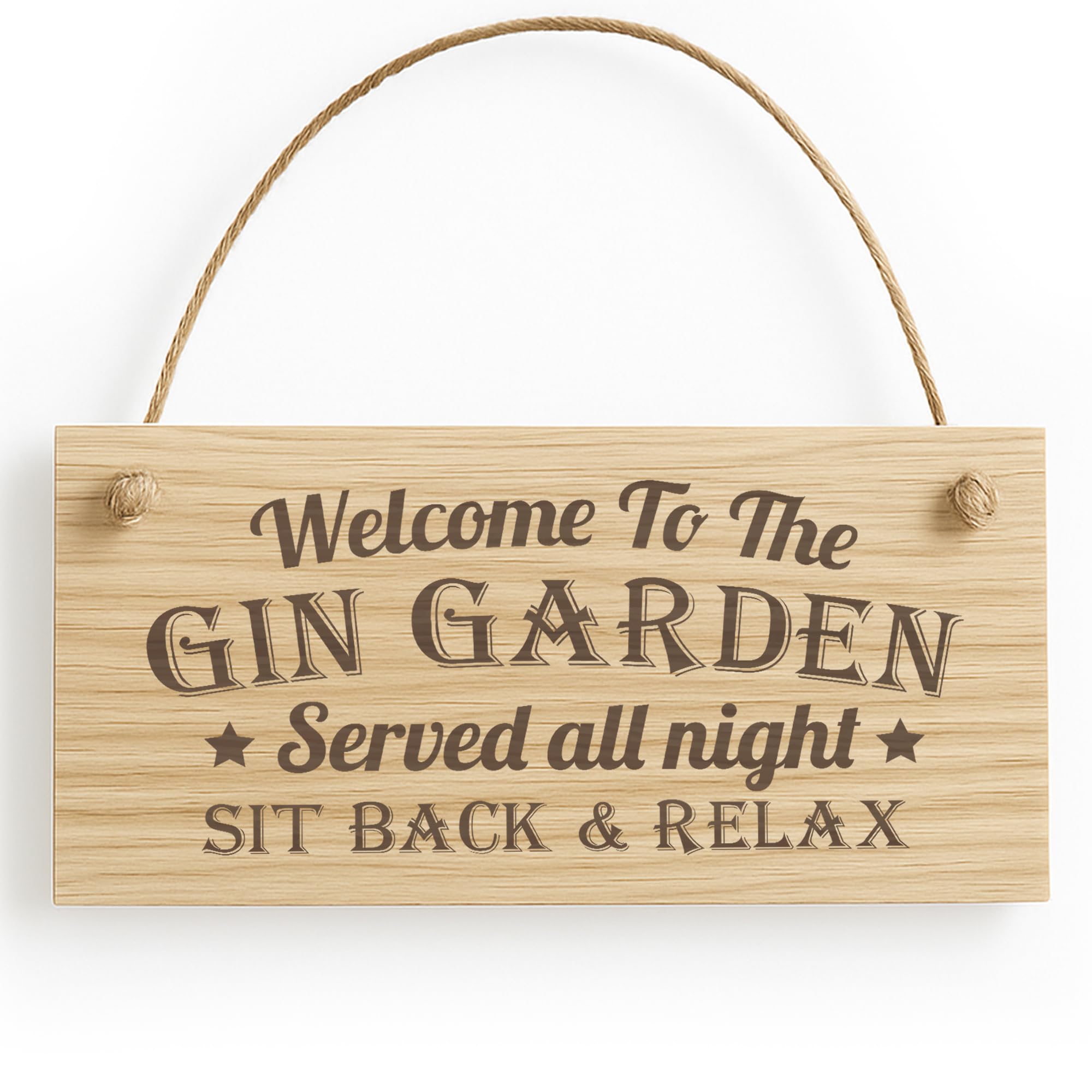 Red Ocean GIN GARDEN SIGN Engraved Hanging Wall Sign Home Bar Bar Gin Home Decor Shed For Men Women Pub