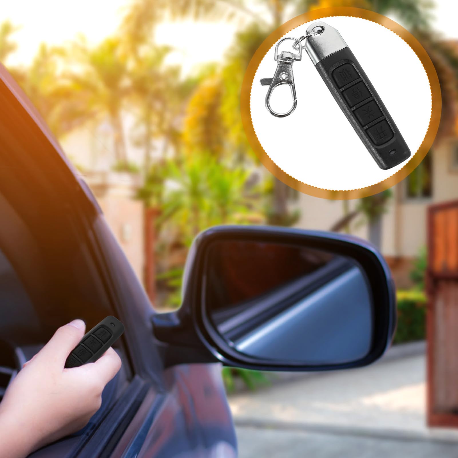 PRETYZOOM 5St Fernbedienung kopieren Fernbedienung Blinker Schlüsselanhänger Fernbedienung Sender universal Remote Control aufstrich The Garagentor-Öffner Garagenversorgung Plastik Black