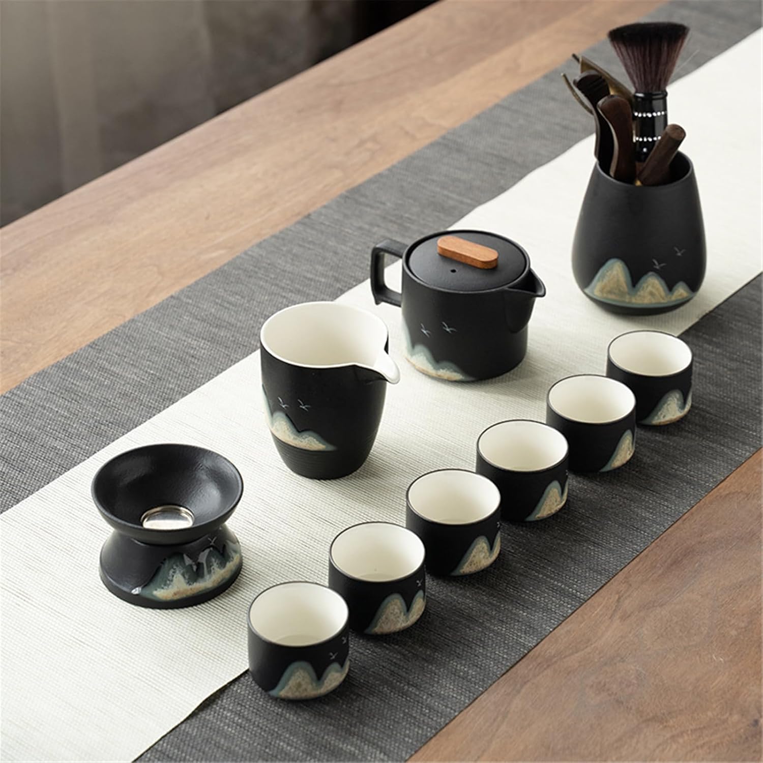 Ceramic Tea Set with tand Tea Tray -Sets5