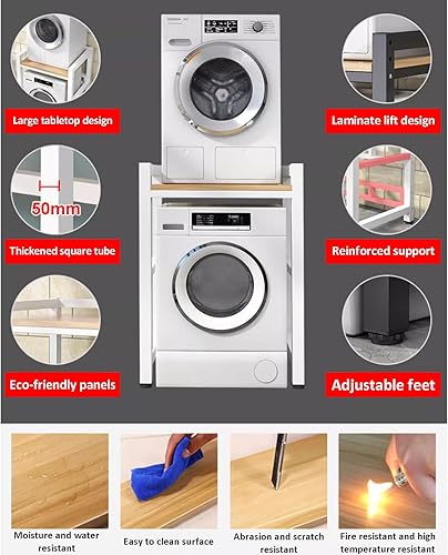 Miniatura 2 de Kit de apilamiento para lavadoras/lavadoras, secadora de ropa, apilador, kit de soporte de apilamiento de marco intermedio sobre unidad de