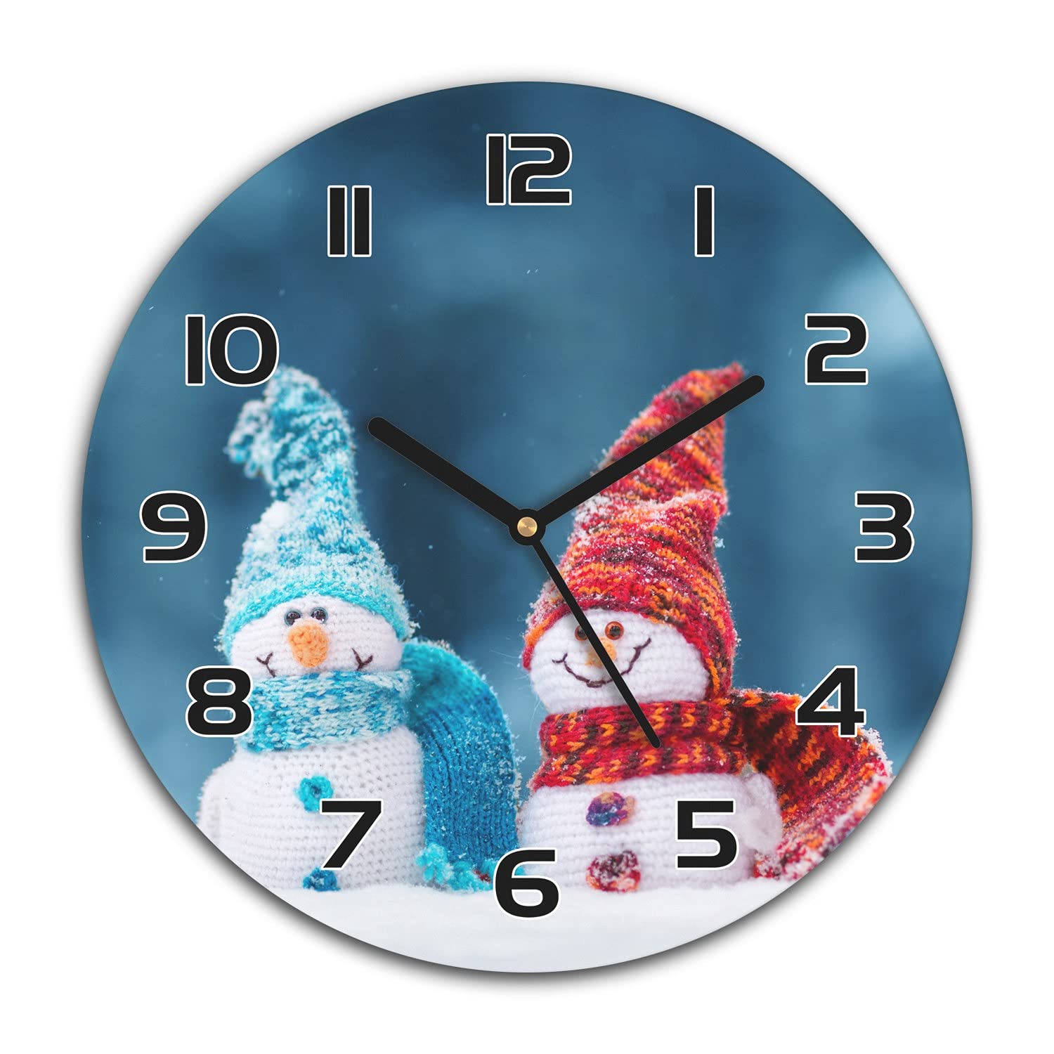 Horloge murale Noël silencieuse pour salon évitant le bruit du tic-tac 30 cm