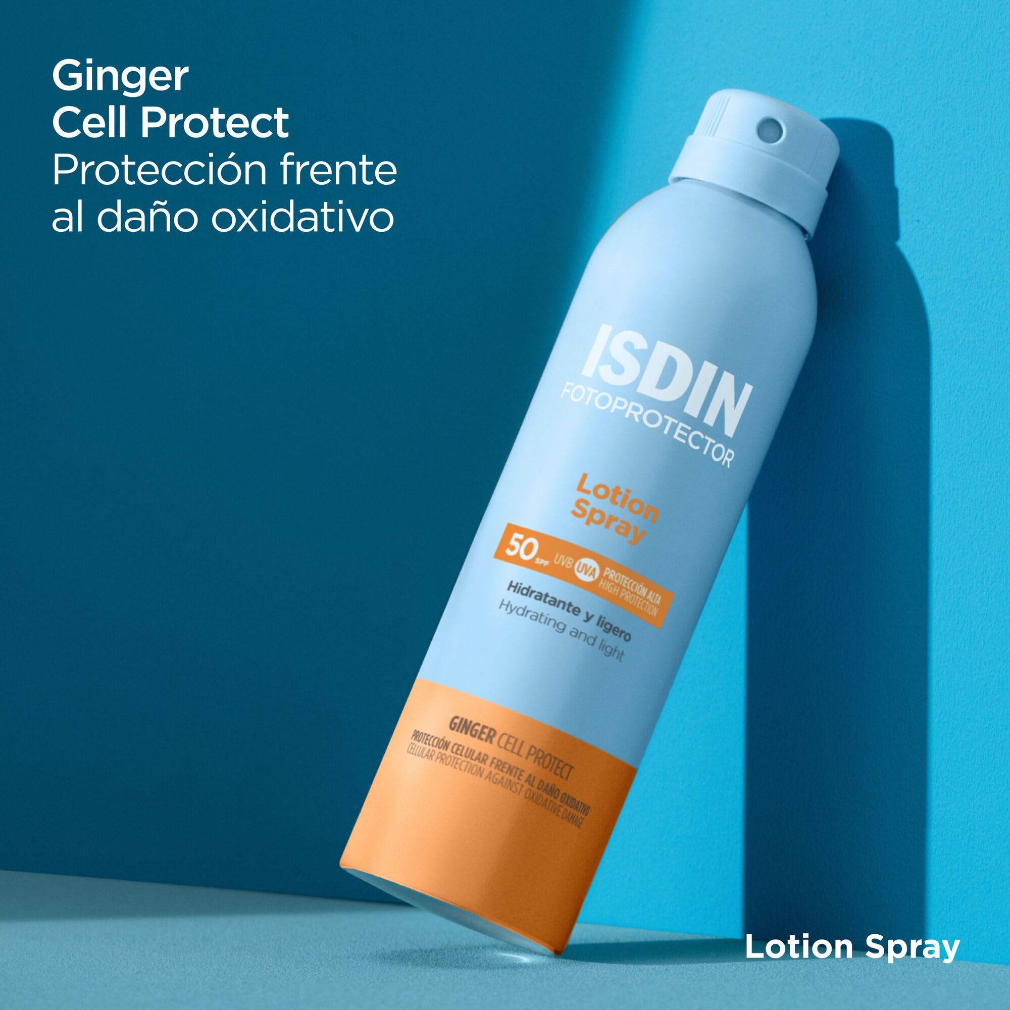 IISDIN Fotoprotección Lotion Spray SPF 50, Protector Solar Corporal Ligero en Loción, de Absorción Inmediata que Hidrata la Piel Intensamente, 250 ml