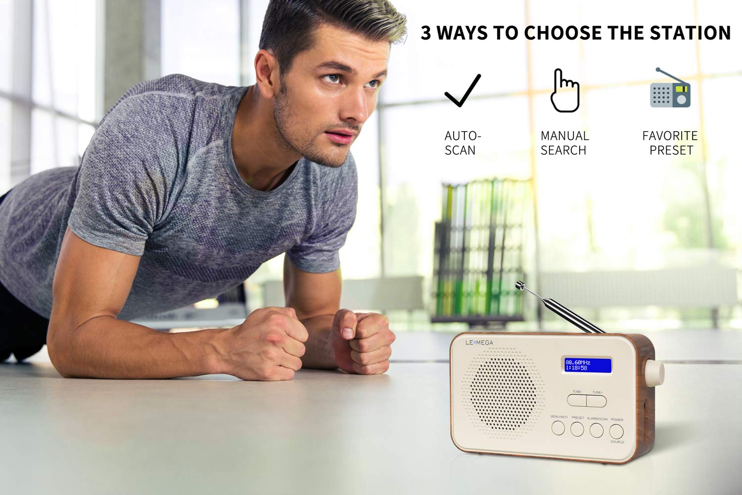 LEMEGA PR2 Portable DAB/DAB+ and FM Digital Radio,Personal Pocket DAB