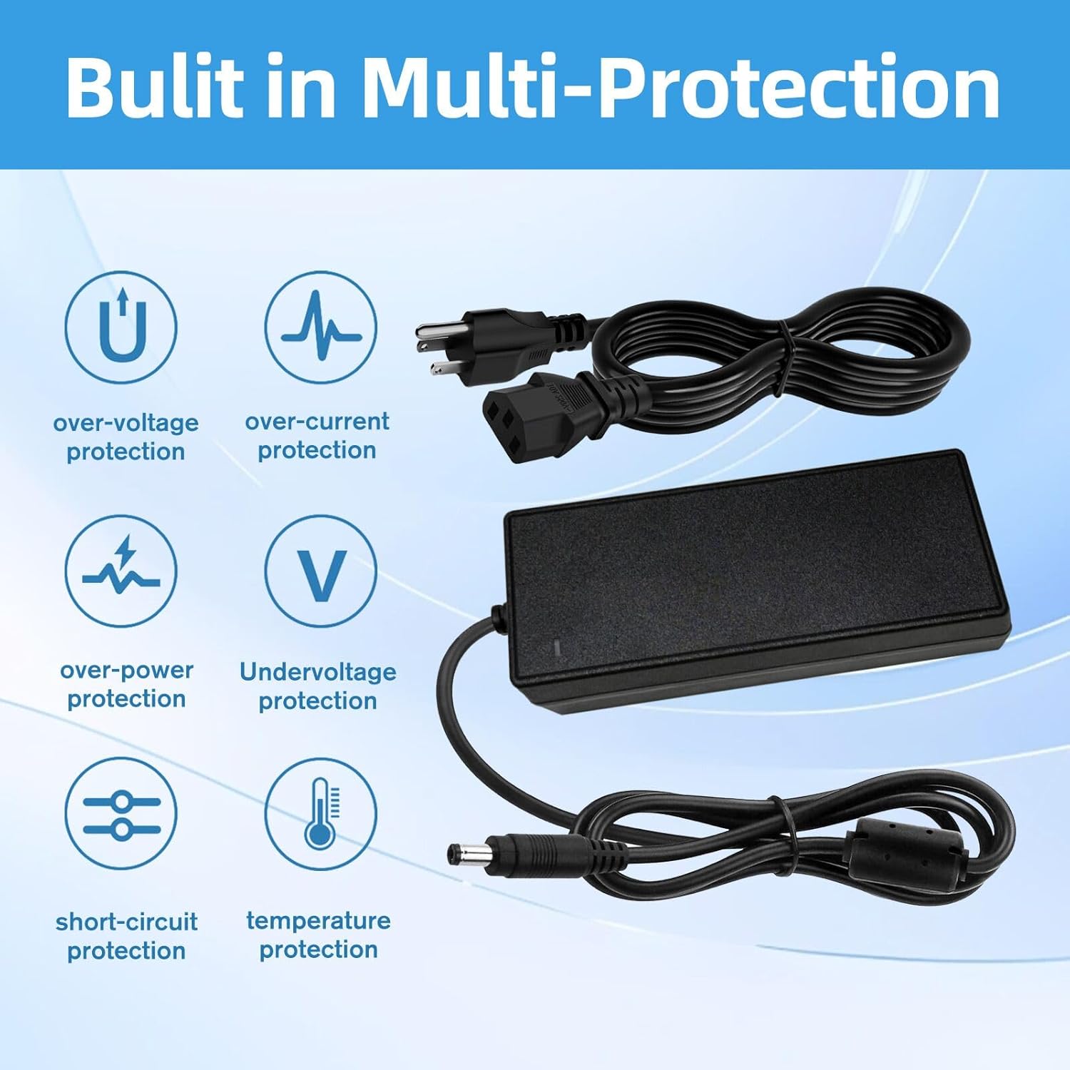 418190 Charger Power Cord Plug - 36V AC/DC Adapter Compatible with NordicTrack Commercial S22i Elliptical Studio Cycle NTEX02121 NTEX02422 NTEX02117 22 inch Bike Intai Model IN3603500