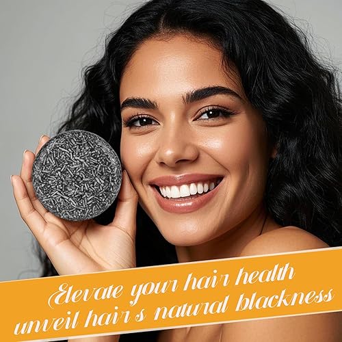Miniatura 7 de Champú de barra inversa de cabello gris, jabón negro para barba de cabello gris con ingredientes naturales, barra inversa de jabón de melena gris,