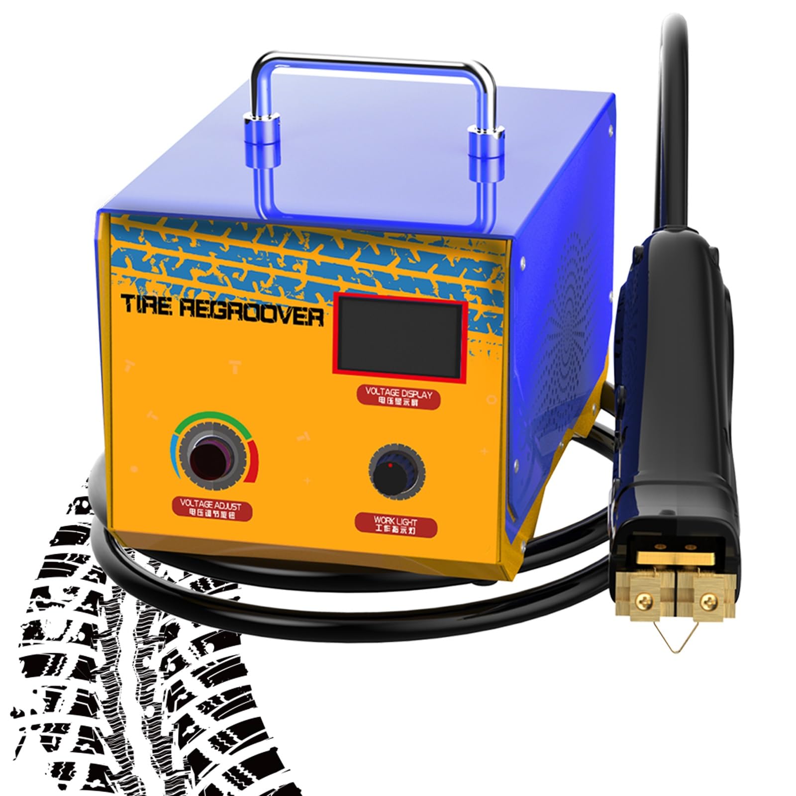 KYZTMHC 110v / 220v / 240 / 380v / 420v 50/60hz Tire Machine 1000 W Tyre Regroover Adjustable Heat for Used Tyre Regrooving Carving and Truck Car
