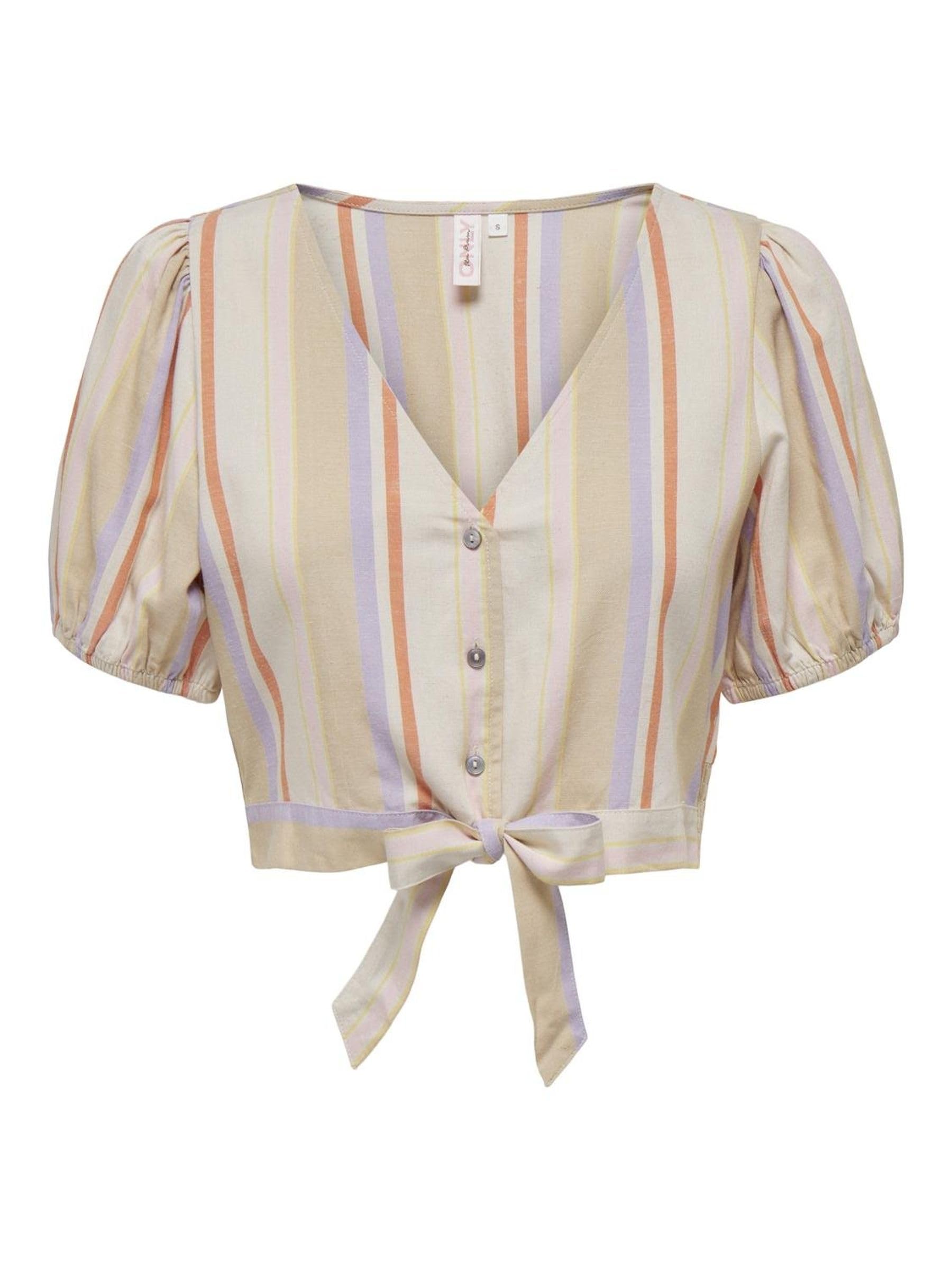 Only Top Cropped V-Neck Top