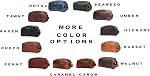 10" Premium Leather Toiletry Travel Pouch with Waterproof Lining | King-Size Handcrafted Vintage Dopp Kit by Aaron Leather Goods (Walnut)