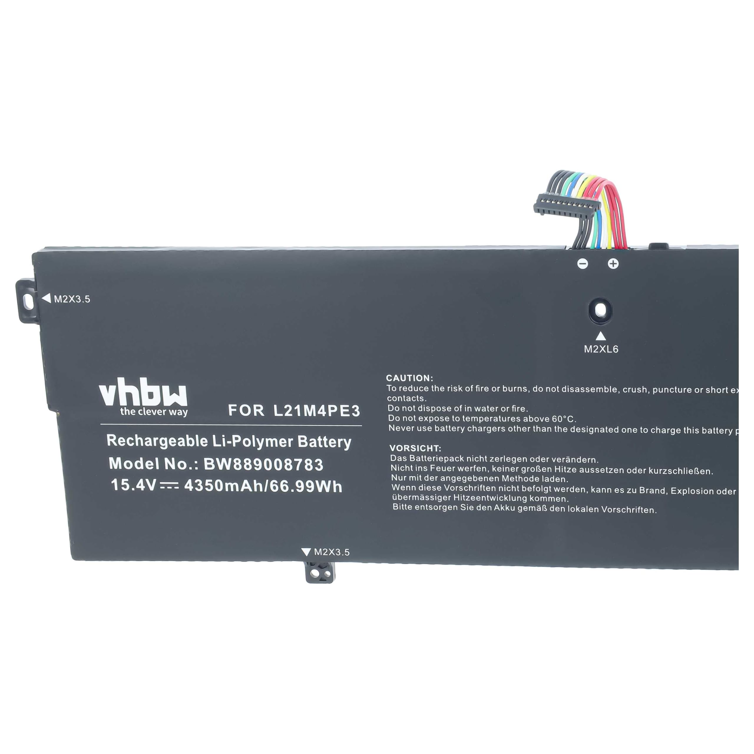 vhbw Batería Compatible con Lenovo Yoga 7 14ARB7 82QF000FAU