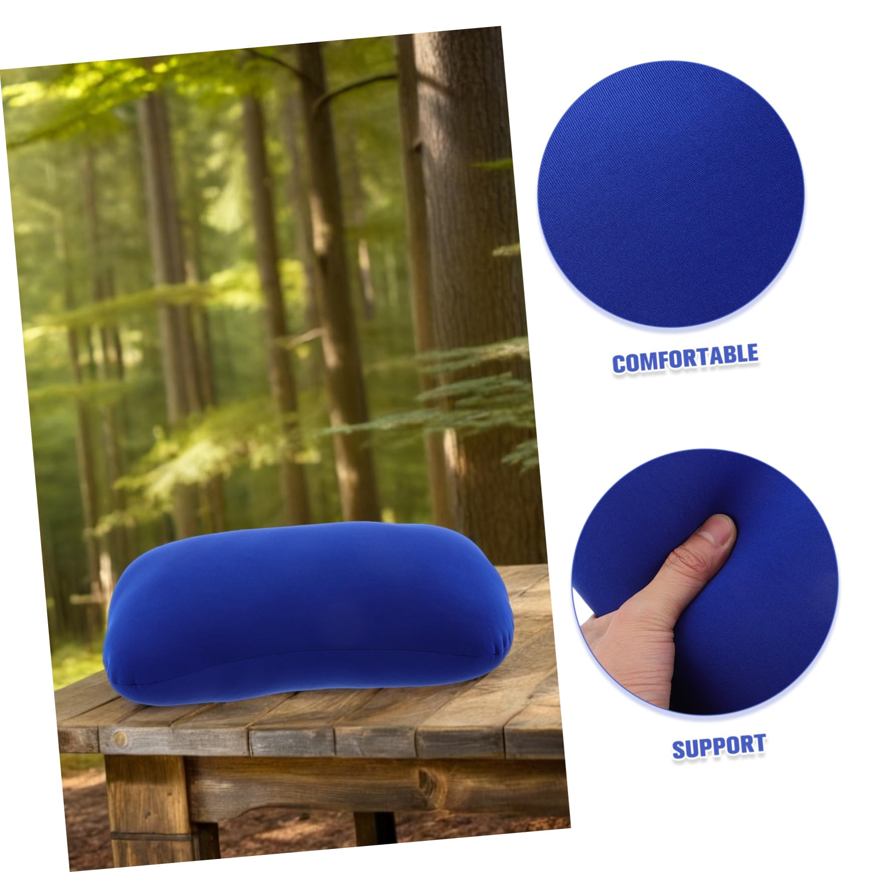 Abaodam Almohada Pequeña de Viaje Portátil de Espuma en Forma de Hueso, Ligera y Lavable de Poliéster Spandex para Cuello y Zona Lumbar en Camping y Exteriores