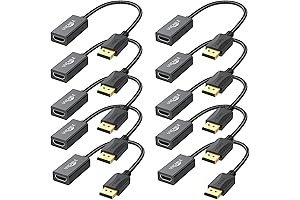10-Pack HDMI to DisplayPort Adapter 4K Cable: Ultimate Video Link