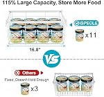 iSPECLE Freezer Baskets - Fit 10 to 20 Cu.Ft Chest Freezer, 3 Pack Large Stackable Freezer Organizer Bins Easily Sort and Get Frozen Foods with Handles, Allow Air Circulation, White