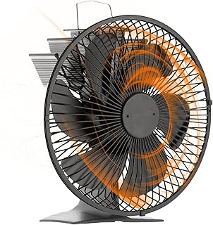 6-łopatowy wyciąg kominowy - energooszczędny wentylator pieca na drewno z osłoną ochronną komina palnika | cichy aluminiowy wentylator piekarnika wysoka wydajność i oszczędność energii