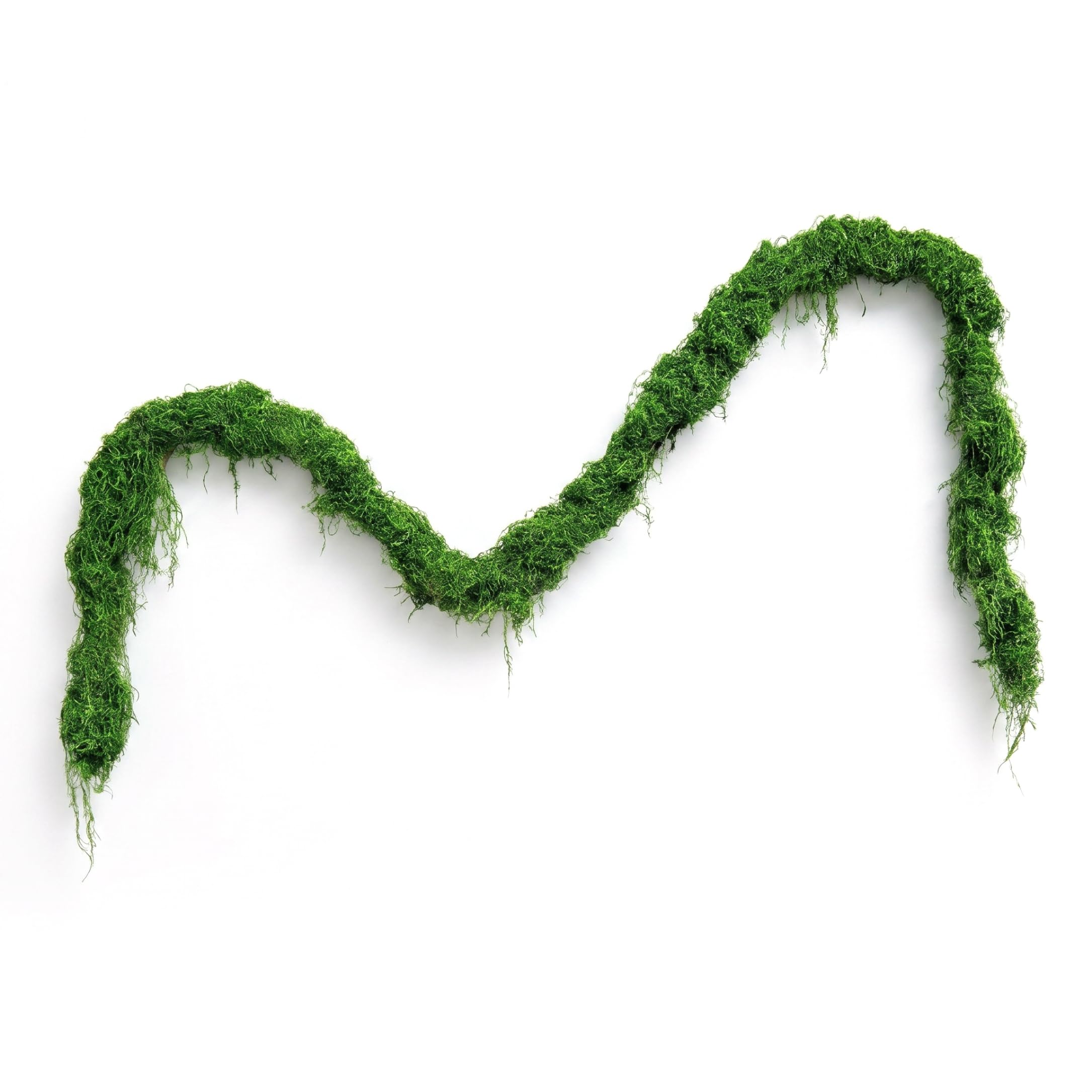 Bemonew Moss Garland, DIY Display Artificial Vine Realistic Hanging Moss Decor for Wedding Party Indoor, 79 Inch