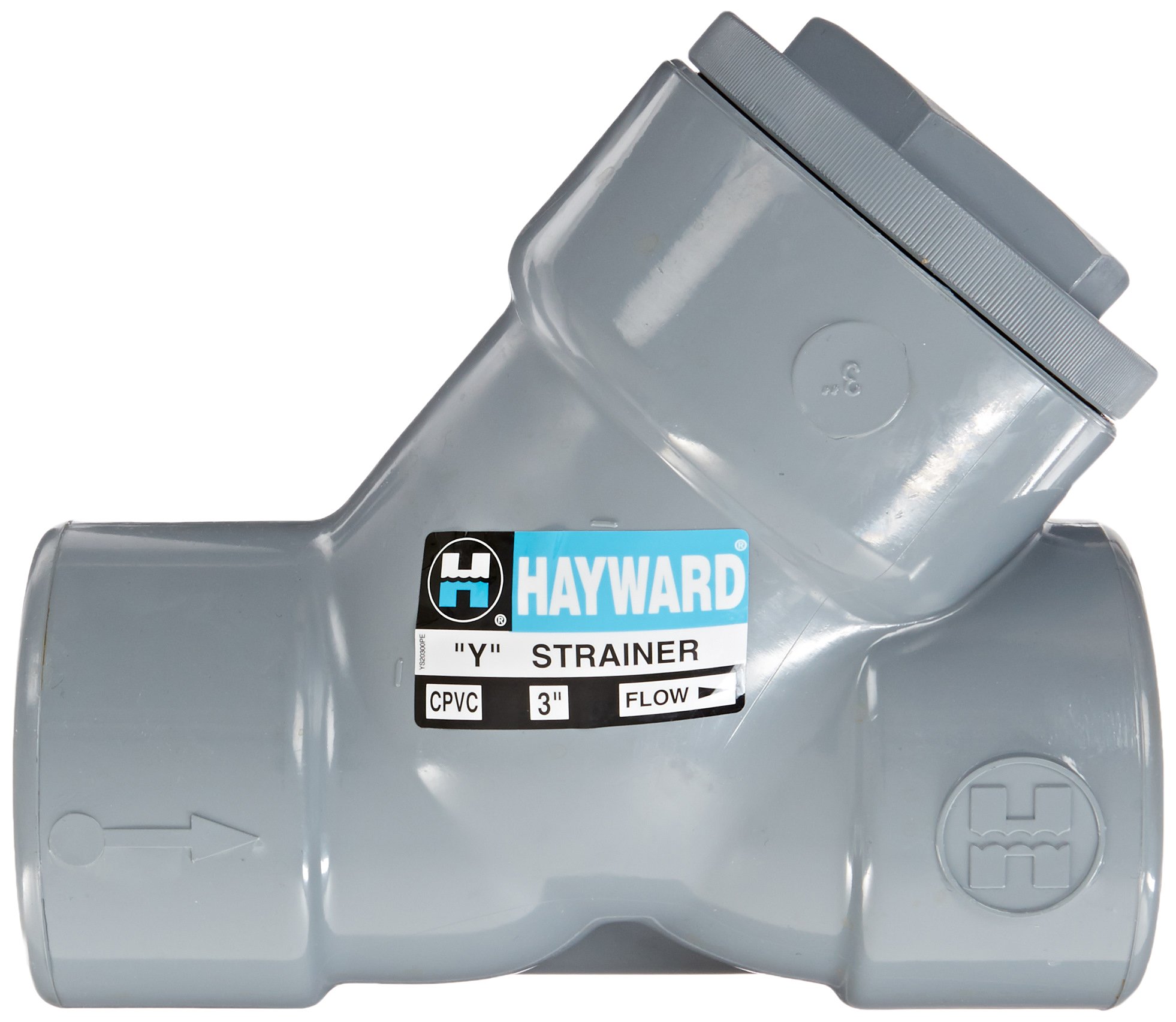 Hayward YS20300S 3-Inch Socket CPVC Plastic Y-Strainer with FPM O-ring Seals