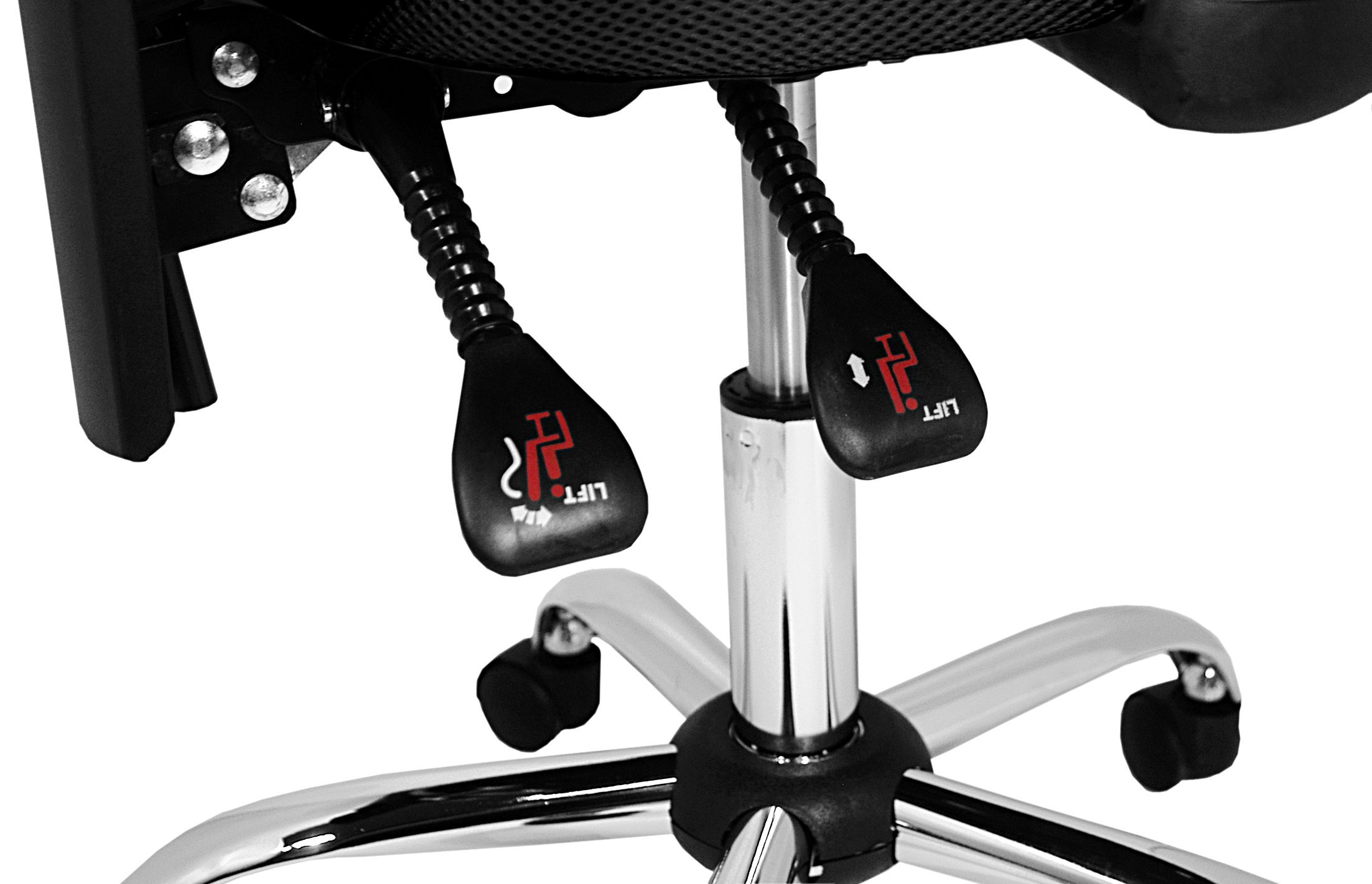 La Chaise Espagnole Ronda - Chaise de bureau avec repose-tête, Polyester et maille, noir