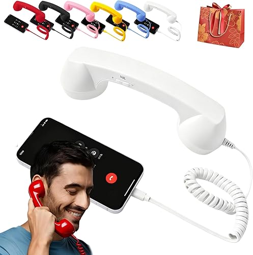 Miniatura 11 de Nuevo auricular retro 2026, adaptador de teléfono celular fijo, teléfono retro tipo C, teléfono con cable, receptor de mango fijo para celular móvil