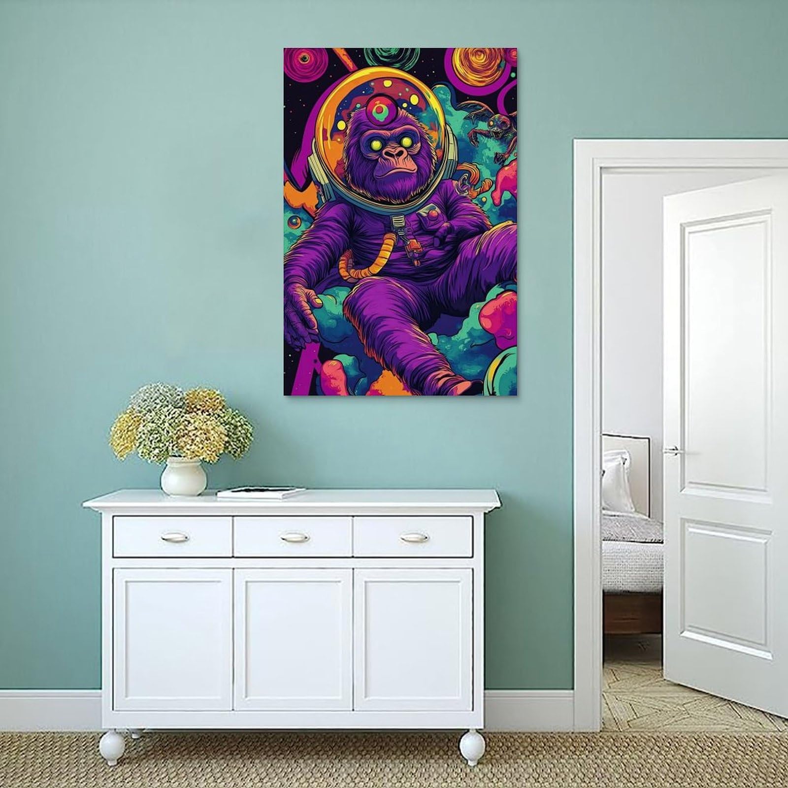 Amazon.com: Surreal Cyberpunk Space Ape in A Colorful Sci Fi