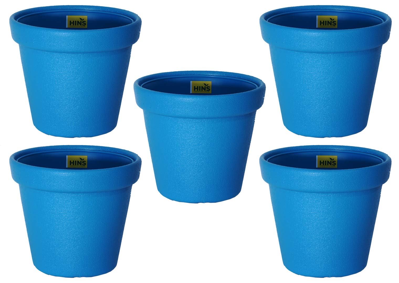 Buy HINS 12 Inch Cosmos Plastic Gardening pot Set of 5 For Indoor And