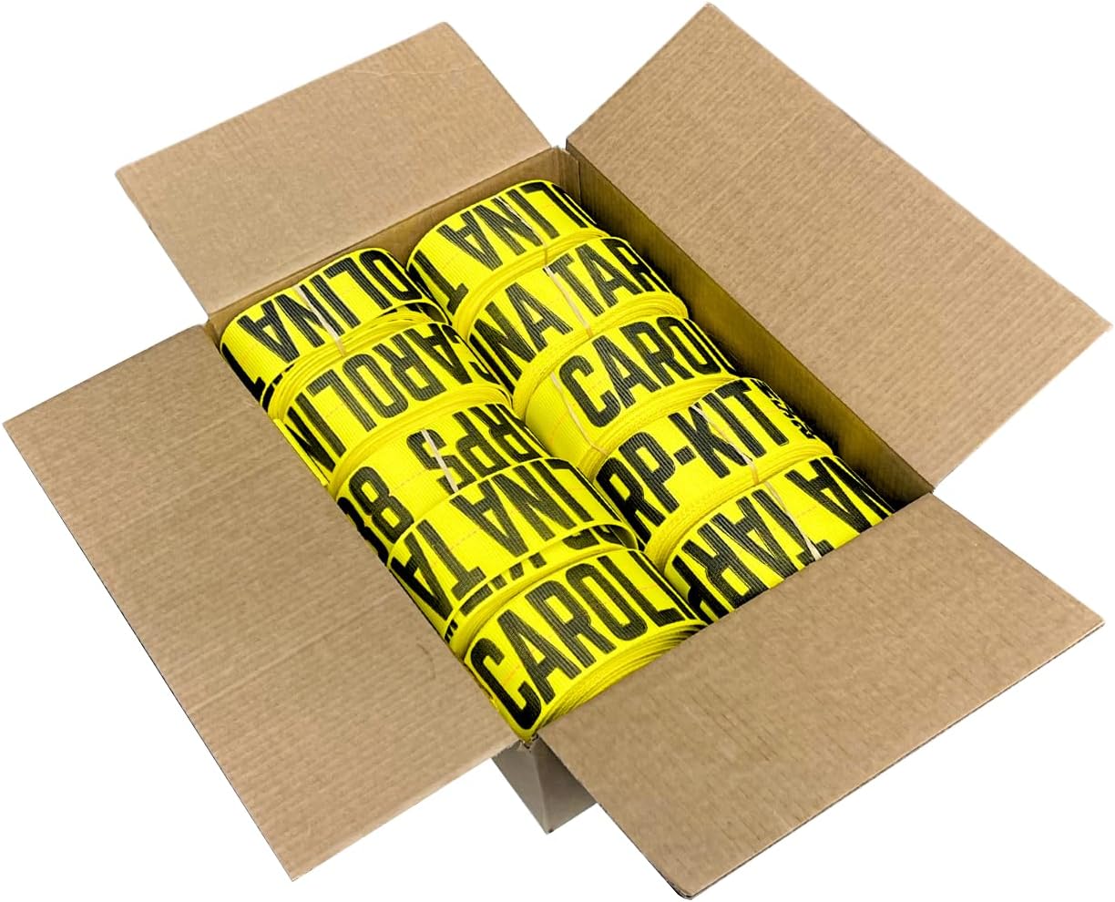 4" x 30' Heavy Duty Winch Strap 20,000 Break Strength 5,400 WLL Flat Hook - USA Made (Yellow, 10)