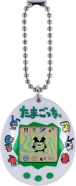 Bandai Tamagotchi Original Japanese Logo Shell | Tamagotchi Original Cyber Pet 90s Adults And Kids Toy With Chain | Retro Virtual Pets Are Great Boys And Girls Toys Or Gifts For Ages 8+