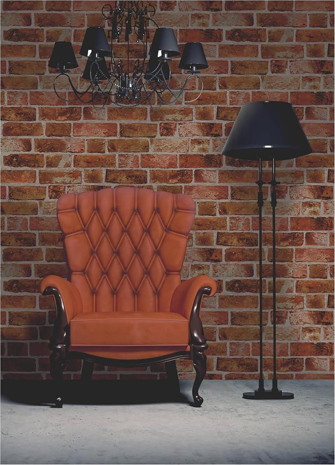 Brewster FD31045 Brick Wallpaper - Orange