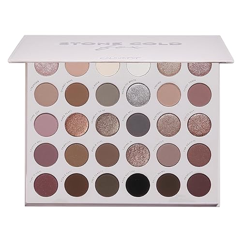 ColourPop Stone Cold Fox Eyeshadow Palette - 30 Pan Cool Tone Eye Makeup Palette with Matte & Metallic Finishes - High-Pigment Eye Makeup with a Long-Wearing Formula (1.16 oz) - Stone Cold Fox