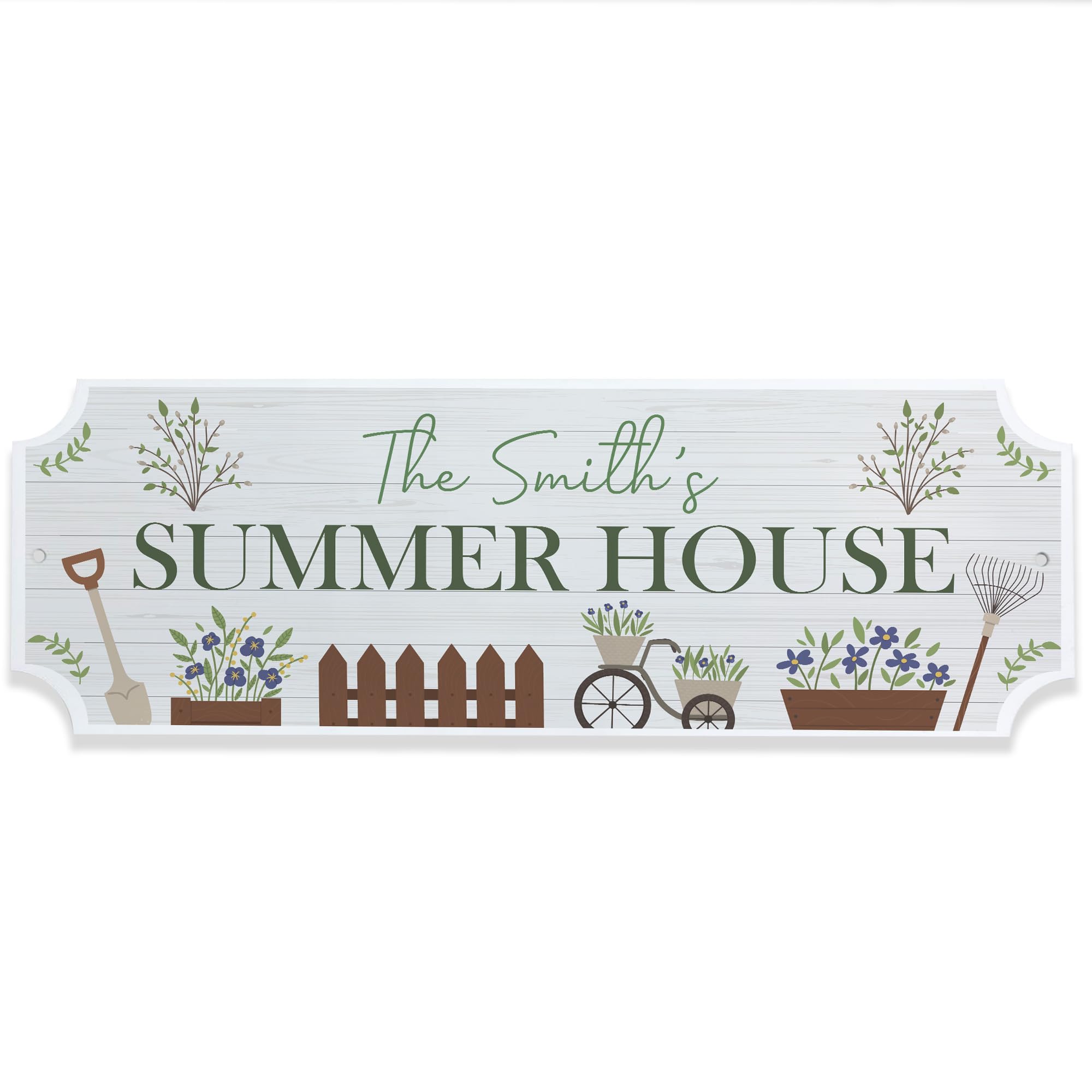 Red Ocean Garden Sign Personalised Summer House Signs Hanging Outdoor Garden Sign Novelty Shed Sign Friendship Gift For Women Mum Nan