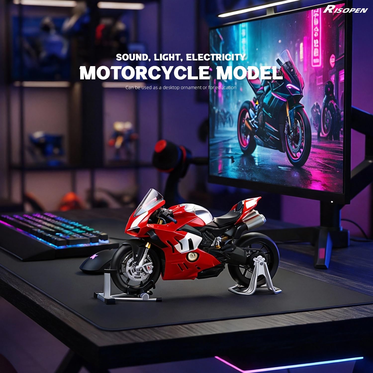 1:9 Moto in metallo pressofuso compatibile con Ducati Panigale V4 S